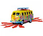 Minimasina RC cu telecomanda VW T1 Bus Flower Power, Lumina LED,  2.4Ghz, Lungime 4 cm, Scara 1:87, 8+ - imagine 5