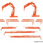 Kit de construit macara Atlas pentru camioane, 2buc