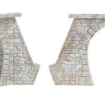 Portal simplu din plastic pentru modelism 15,7 x 8,5 x 0,8 cm, 2buc