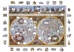 Puzzle din lemn Harta antica Nova Terrarum , 700 piese, Dimensiune 51.9 cm x 37.5 cm, 14+