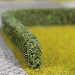 Gard viu pentru modelism, verde închis, 2 bucăți 1,5 x 0,8 cm, fiecare 50 cm lungime