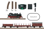 Start set trenulet electric TRIX digital " Tren de marfa " , cu locomotiva cu abur clasa 74 si 3 vagoane de marfa DR/GDR, Epoca III, 14+