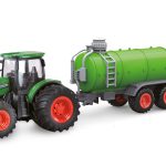 Tractor RC cu telecomanda si remorca, Lungime 50 cm, Scara 1:24, 2.4Ghz, Lumini LED , RTR, 6+