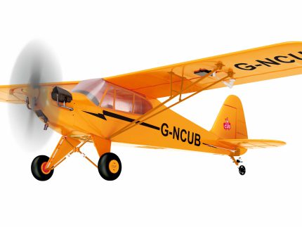 Avion RC cu telecomanda SKYLARK, Gyroscop care stabilizeaza zborul, Lungime 46 cm, Anvergura 65 cm, 2.4Ghz, 5 canale, Flip 360, RTF, 14+