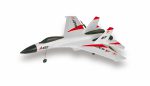Avion RC cu telecomanda AM SU-27, Gyroscop care stabilizeaza zborul, Lungime 42 cm, Anvergura 33.5cm, 2,4GHz, 3 canale, RTF, 14+