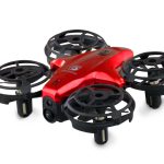 Drona mini cu telecomanda, Senzori de control cu mana, Gyroscop care stabilizeaza zborul, Autodecolare, Autoaterizare, Intoarcere acasa, Mentinere altitudine, Flip 360, Zbor in cerc, 2.4Ghz, LED, RTF