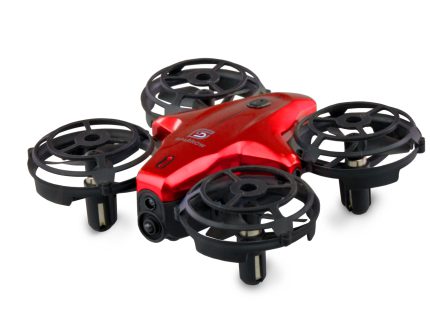 Drona mini cu telecomanda, Senzori de control cu mana, Gyroscop care stabilizeaza zborul, Autodecolare, Autoaterizare, Intoarcere acasa, Mentinere altitudine, Flip 360, Zbor in cerc, 2.4Ghz, LED, RTF