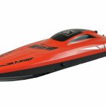 Barca RC cu telecomanda Rapid Warrior, Lungime 42 cm, 2,4 GHz, Viteza 30 km/h, Raza 120m, Racire pe apa, RTR, 8+