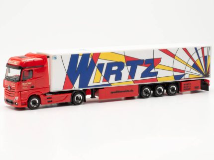 Macheta camion Mercedes-Benz Actros Bigspace '18 cu semiremorca frigo 15m „WIRTZ POPART“