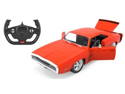 Masina RC cu telecomanda Dodge Charger R/T 1970, usi care se deschid manual, sunet, lumina LED, 2.4Ghz, Scara 1:16