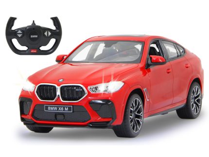 Masina RC cu telecomanda BMW X6 M rosu, Lungime 35 cm,Scara 1:14, 2.4Ghz, Lumini LED fata/spate, 6+