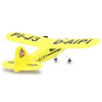 Avion RC cu telecomanda Piper J3 Cub, Gyroscop care stabilizeaza zborul, Lungime 25.5 cm, Anvergura aripi 31 cm, 2,4Ghz, 2 canale, RTF, 14+ - imagine 5