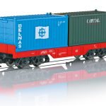 Vagon cu incarcatura 2 containere 20 ft, Marklin start up