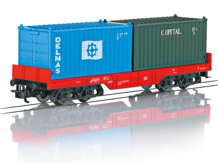 Vagon cu incarcatura 2 containere 20 ft, Marklin start up