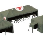 Kit de construit cort militar sanitar, Herpa 3 buc