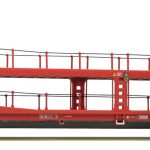 Vagon transport auto, tip DDm, BTE Epoca VI