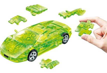 Kit de construit Lamborghini Murciélago, transparent 1:32 Puzzle Fun 3D