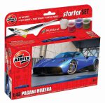 Kit de construit auto Pagani Huayra, Scara 1:43, vopsea, pensula si adeziv incluse