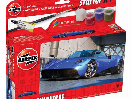 Kit de construit auto Pagani Huayra, Scara 1:43, vopsea, pensula si adeziv incluse