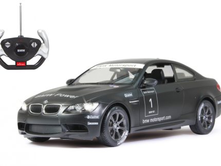 Masina RC cu telecomanda BMW M3 sport negru, Lungime 33 cm, Scara 1:14, 2.4 Ghz, Lumina Led fata/spate, 6+