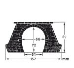 Portal simplu din plastic pentru modelism 15,7 x 8,5 x 0,8 cm, 2buc - imagine 2