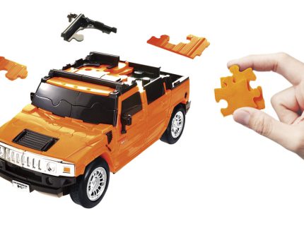 Kit de construit Hummer galben 1:32 Puzzle Fun 3D