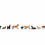 Set figurine HO Caini 9buc