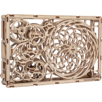 Puzzle 3D Mecanic Wooden City, Tablou Kinetic,185 piese, dimensiuni 34 cm x 22.4 cm x 6.2 cm.